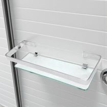 Suporte Porta Shampoo 10x35 Cm Prateleira De Vidro
