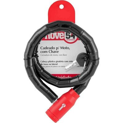 Cadeado Para Moto, 80 Cm, Com Chave, Nove54 Ostenvonder