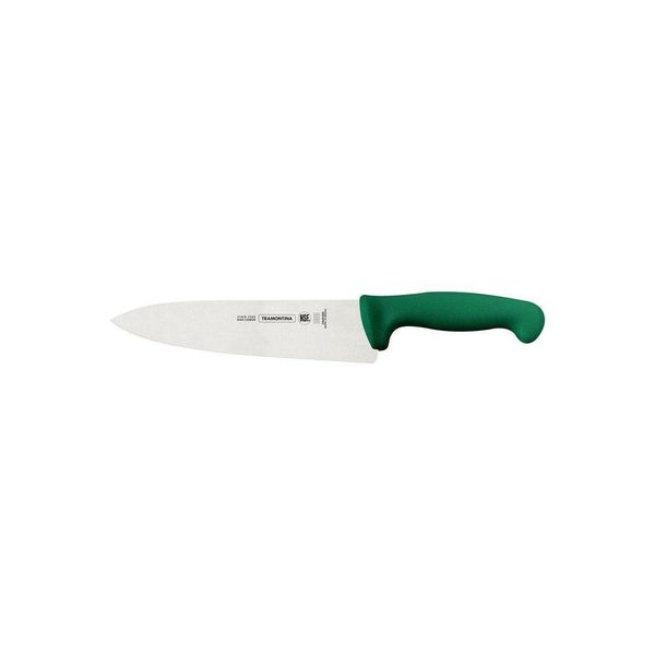 Faca Para Carne 8 Tramontina Profissional Lâmina Aço Inox E Cabo Polipropileno Verde Tramontina