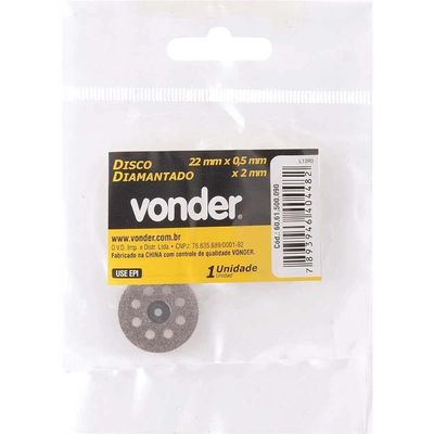Disco De Corte Diamantado 22 Mm Para Microrretífica Vonder Ostenvonder