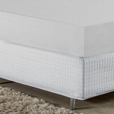 Jogo De Cama Casal Viúva Nobre 3 Peças Malha 100% Algodão - Branco