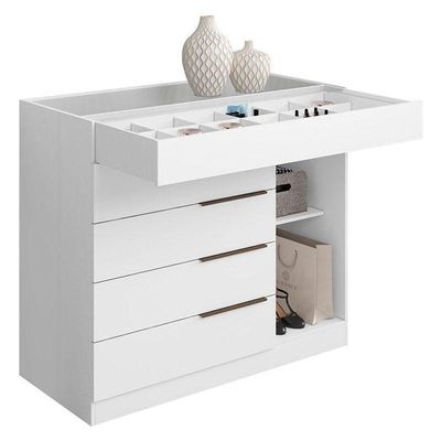 Cômoda Sapateira Sevilha 2004147 E Armário Multiuso New 2000192 Branco Tx - Aramóveis