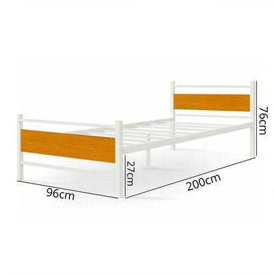 Cama Juvenil Solteiro Lilly Com Colchão Solteiro 88cm Klm Branco/canela