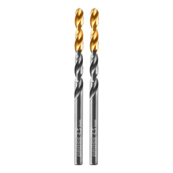 Broca Aço Rápido Nitreto Titânio 4,5mm 2pcs Gross