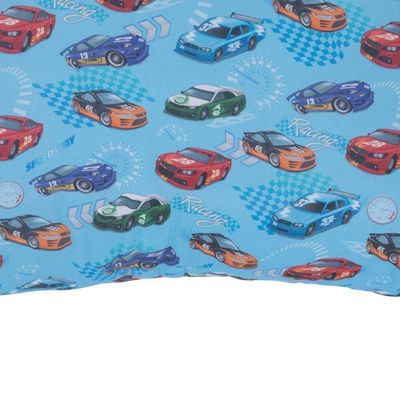 Capa De Almofada Decorativa Speed Car 1 Peça 100% Algodão - Turquesa