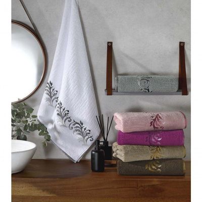 Toalha De Banho Eden Avulsa 01 Peça 450g/m² 1,40m X 70cm 100% Algodão - Violeta