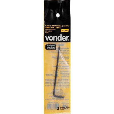 Chave Hexagonal (allen) Abaulada Longa, 2,5 Mm, Vonder Ostenvonder