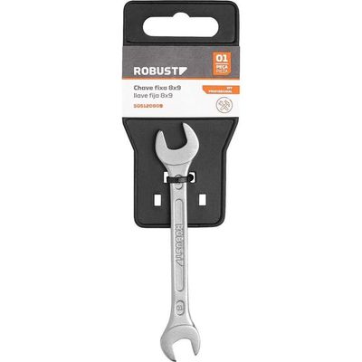 Chave Fixa, 8 Mm X 9mm, Aço Especial, Niquelado E Cromado, S05120809 3370001, Robust