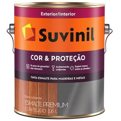 Tinta Esmalte Sintético Cor E Proteção Fosco Para Madeira E Metal 3.6 Litros Grafite Claro 5340432