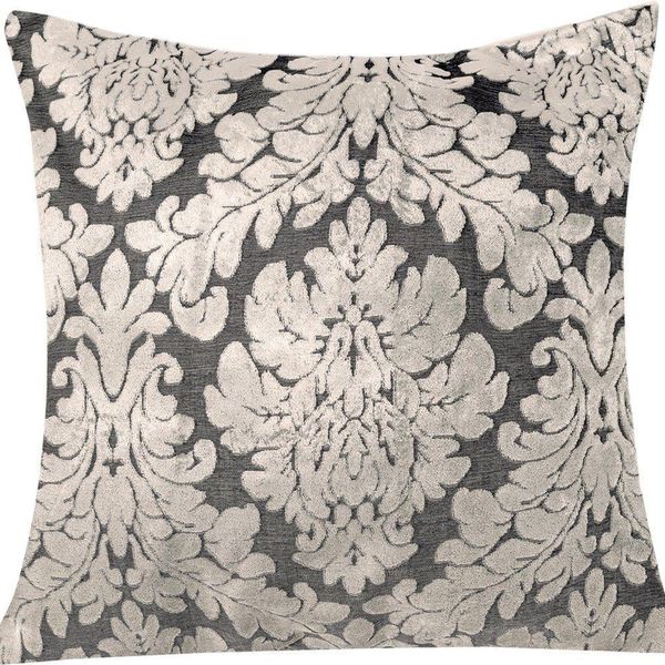 Capa De Almofada Decorativa Madri 1 Peça 45cm X 45cm 100% Poliéster - Prata