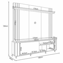 Estante Home Theater Trinus Cinamomo Off White - Hb Móveis