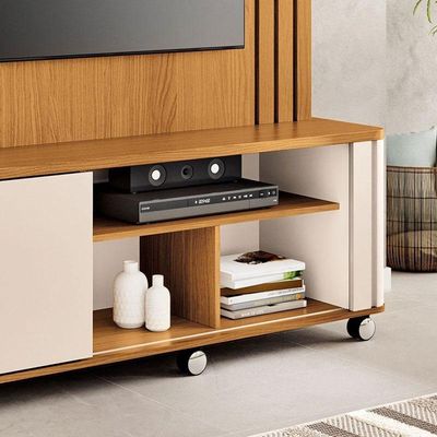 Estante Home Theater Trinus Cinamomo Off White - Hb Móveis
