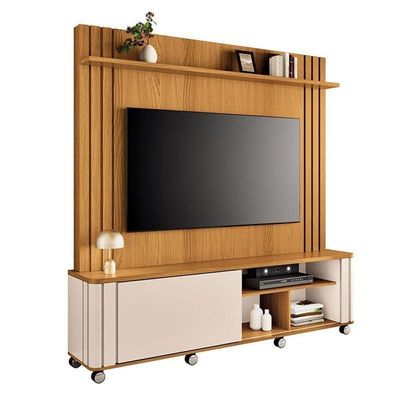 Estante Home Theater Trinus Cinamomo Off White - Hb Móveis