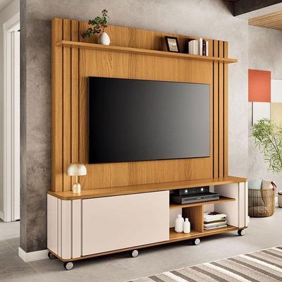 Estante Home Theater Trinus Cinamomo Off White - Hb Móveis