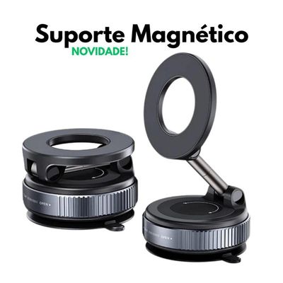 Suporte Magnético Para Celular 360° Com Ventosa De Sucção