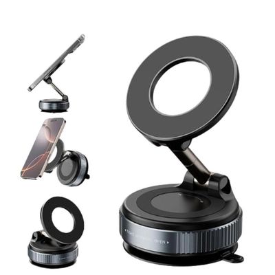 Suporte Magnético Para Celular 360° Com Ventosa De Sucção