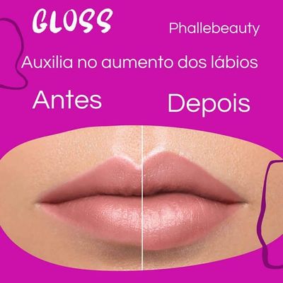 Phállebeauty Big Mouth - Gloss Labial Hidrata E Aumenta O Volume Rosa 4ml
