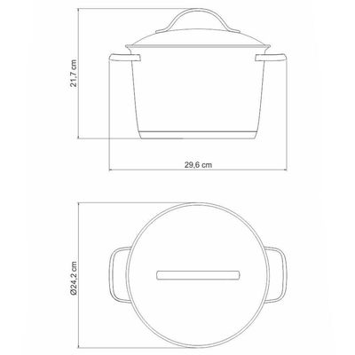 Caldeirão Tramontina Allegra Em Aço Inox Com Fundo Triplo 22 Cm 5,5 L - 62655220