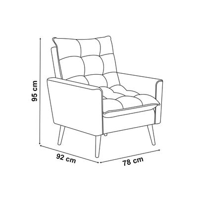 Poltrona Sala 92cm Toque Moderno No Visual Que Valoriza Qualquer Espaço Terracota Ester