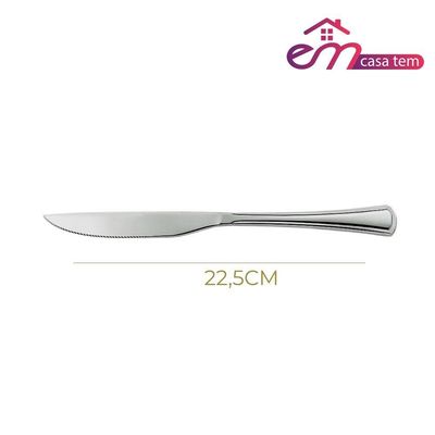 Jogo 12 Garfos 12 Colheres E 12 Facas Aço Inox Cor Prata Linha Silver Em Casa Tem 21cm