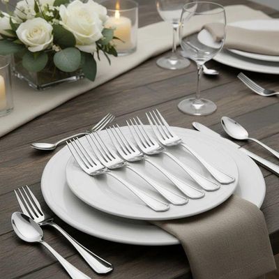 Jogo 12 Garfos 12 Colheres E 12 Facas Aço Inox Cor Prata Linha Silver Em Casa Tem 21cm