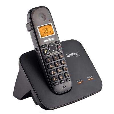 Telefone sem Fio Digital Intelbras TS5150 com Entrada para 2 Linhas Preto