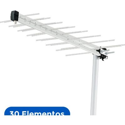 Antena Externa Aquário LOG para TV 30 Elementos - LU-30