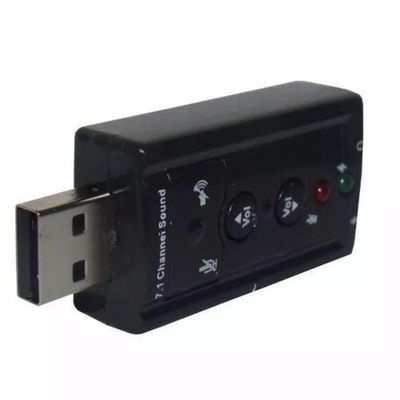 Adaptador Audio Placa De Som USB 7.1 Canais Notebook Pc