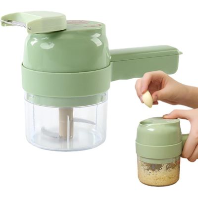 Processador Alimentos Elétrico Mini Triturador USB Picador Alho Inox