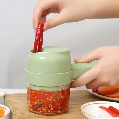Processador Alimentos Elétrico Mini Triturador USB Picador Alho Inox