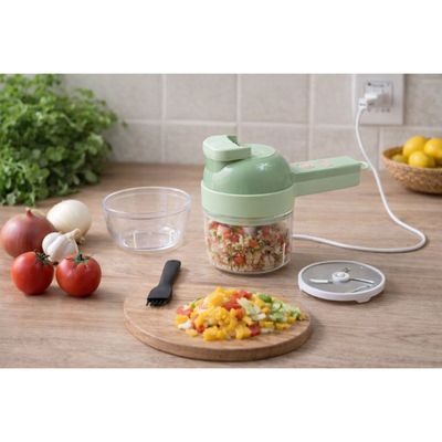 Processador Alimentos Elétrico Mini Triturador USB Picador Alho Inox