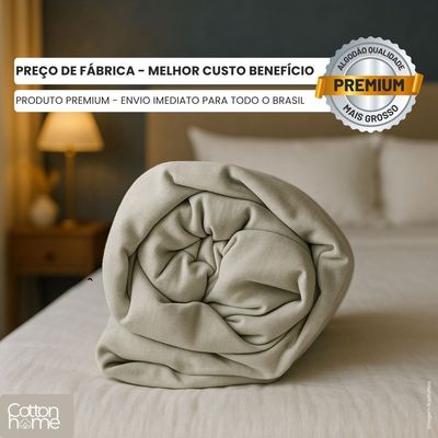 Lençol King 100% Algodão Com Elástico Premium Marrom