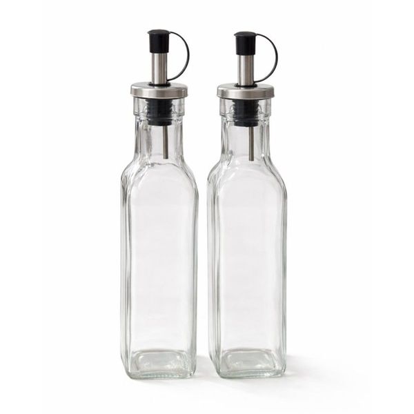 Porta Azeite e Vinagre Vidro 250ml Galheteiro Dosador Azeiteira Vinagreira Cozinha