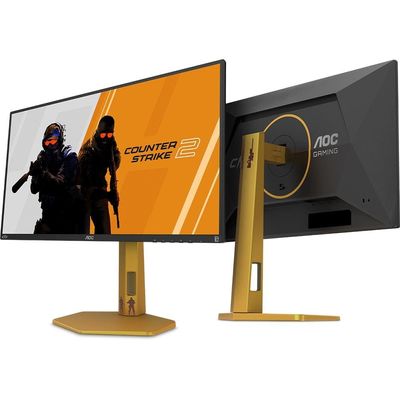 Monitor Gamer 24,5" LED AOC AGON Counter Strike 2 CS25G/78 Full HD 310Hz Preto e Dourado