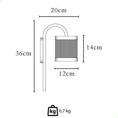 Arandela Muller Straw Curve G9 Led 1 Lâmpada 2511na