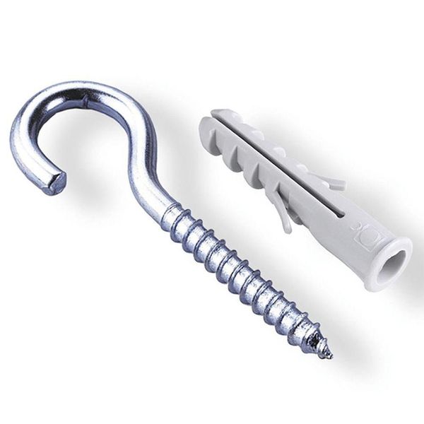 Bucha Nylon 12mm com Gancho Zincado 7,5x85 com 2 Peças Gan395 Fox Mix Bucha Nylon 12mm C-gan Zin