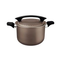 Espagueteira Tramontina Milazzo 22cm Alumínio Antiaderente Starflon Max Soft-touch Amêndoa