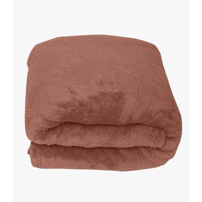 Manta De Microfibra Lisa Casal Rovitex Home Marrom UN / Marrom