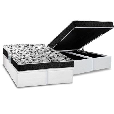 Cama Box Baú Conjunto Baú- Probel D23 ProDormir+-King 193 + Colchão Espuma Probel Advanced