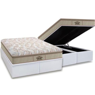 Cama Box Baú CRC King + Colchão Anatômico Probel Extreme Resistence