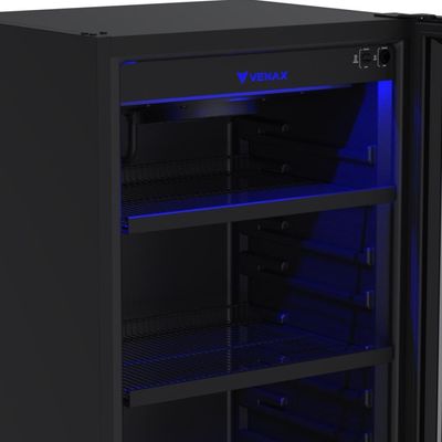Cervejeira Venax 400L Blue Light Preto 110v