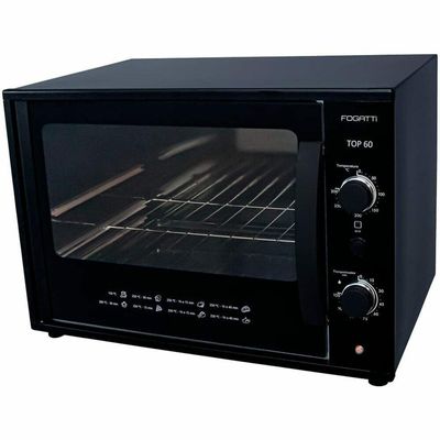 Forno Elétrico Top60 De Bancada 60 Litros Fogatti BLACK / 110v