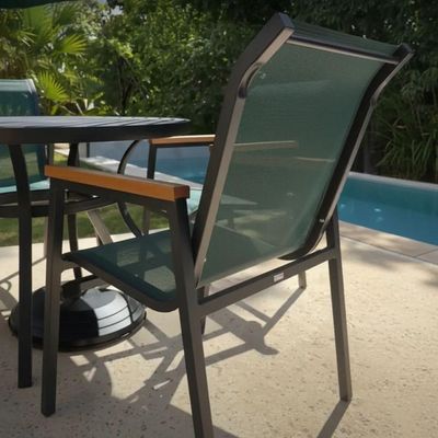 Kit 2 Cadeiras De Praia Piscina Resistente Sol Chuva Maresia Verde