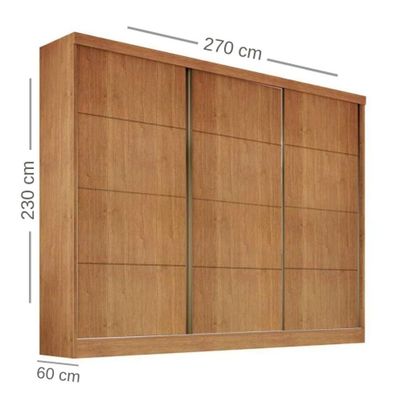 Guarda-roupa 3 Portas 6 Gavetas Bergamo Nature Bianchi