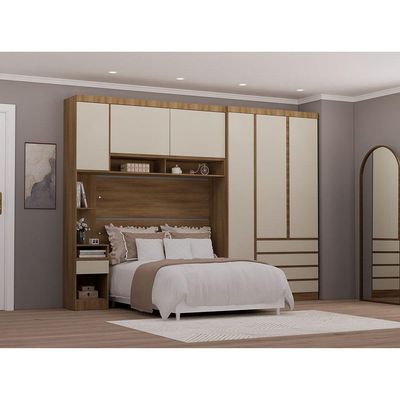 Guarda Roupa Casal Modulado 6 Portas E 6 Gavetas Veneza Avelã Pf-arenas Pf