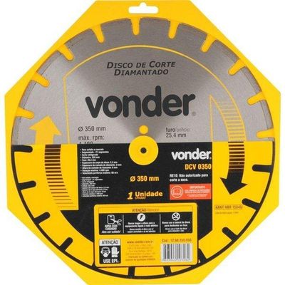 Disco Diamantado Para Asfalto E Concreto Dcv 350 - Vonder