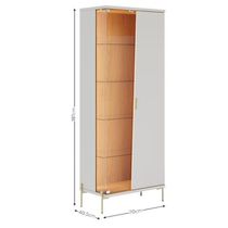 Cristaleira E Aparador Para Sala Sena Off White Matte Freijó - Colibri