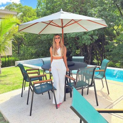 Kit Moveis Piscina Jogo De Mesa Espreguiçadeira Resistente Verde Tendência 2026 Nossa Kasa