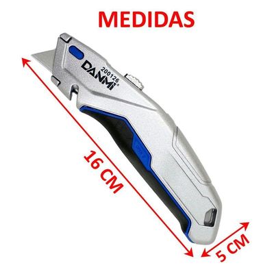Estilete Canivete Faca Metal Emborrachado Trapezoidal 19mm