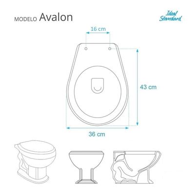 Assento Sanitário Poliester Avalon Ametista (roxo) Para Vaso Ideal Standard
